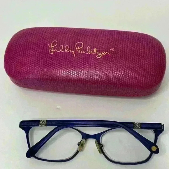 Lilly Pulitzer Eyeglasses BR Ryder Frames 52 [] 16 135 Flex Hinges Cooper & Blue - Picture 9 of 9